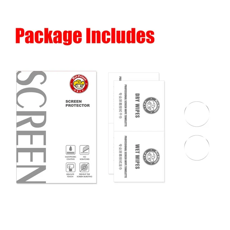 2Pcs HAT PRINCE para Huawei Mate 30 Pro/Mate 30 [0.2mm 9H 2.15D Bordas Curvas] Filmes de Vidro Temperado para Câmera