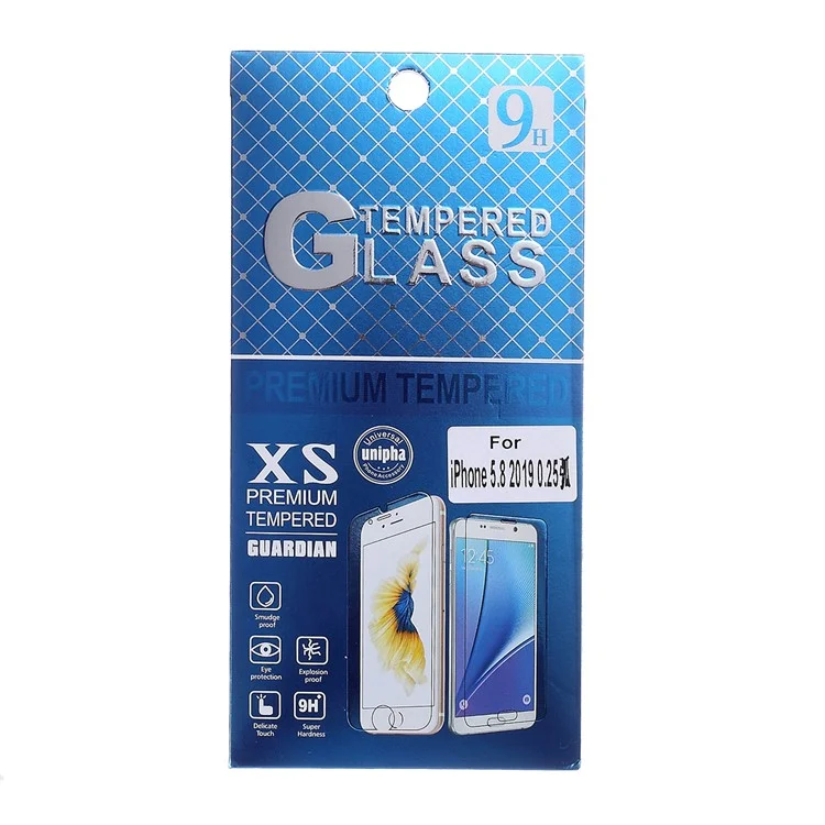 10PCS 0.25mm Tempered Glass Screen Shield Film for Apple iPhone 11 Pro 5.8 inch/X/XS