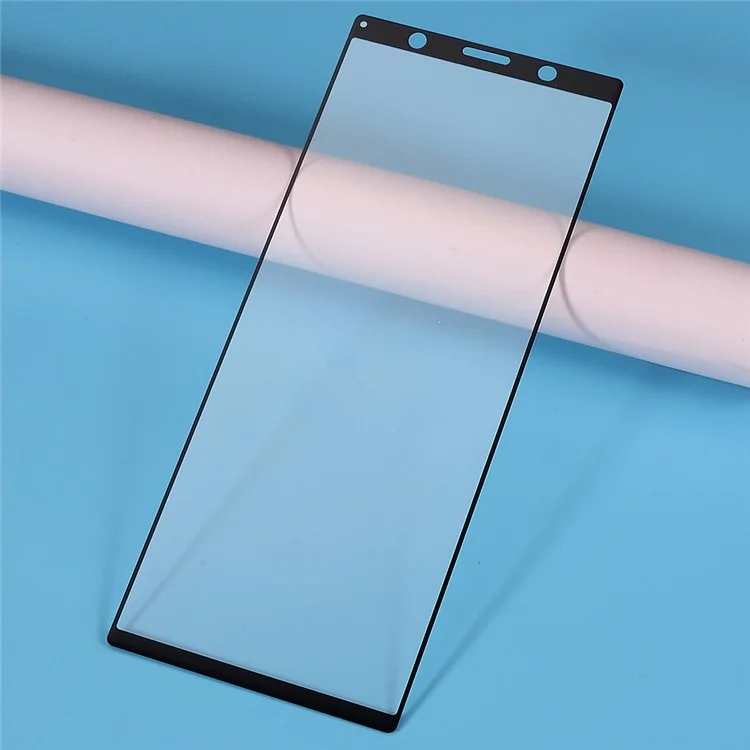 Silk Printing Tempered Glass Full Screen Film [Full Glue] Phone Protector for Sony Xperia 5