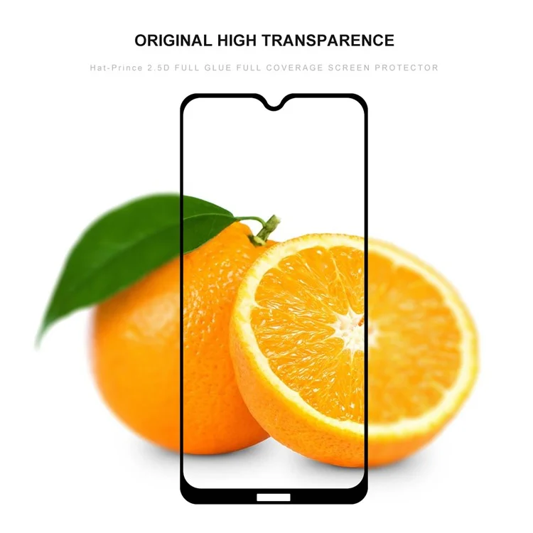 HAT PRINCE Full Glue 0.26mm 9H 2.5D Arc Edge Full Size Tempered Glass Screen Film per Nokia 7.2
