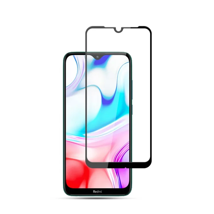 MOCOLO Silk Print Full Coverage HD Tempered Glass Screen Protector per Xiaomi Redmi 8A/Redmi 8