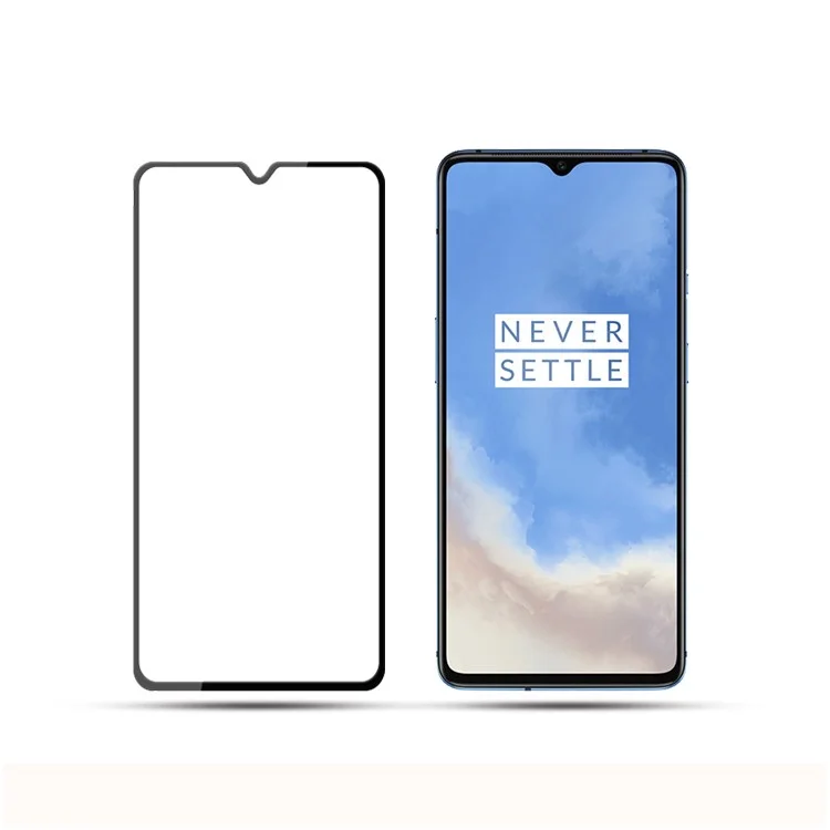 AMORUS Full Glue Full Screen Silk Printing Tempered Glass Protector für OnePlus 7T / Realme X2 Pro