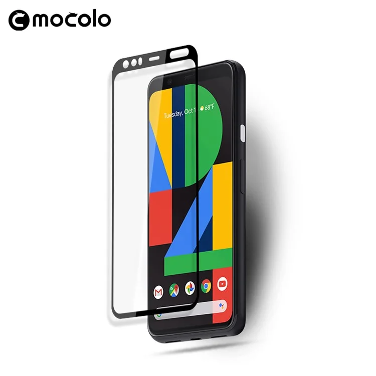 MOCOLO Silk Print Full Coverage 9H Getemperte Glasfolie Bildschirmschutz für Google Pixel 4 XL