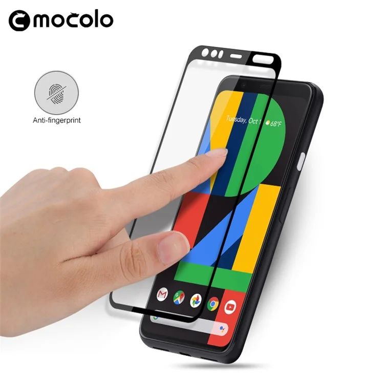 MOCOLO Silk Print Full Coverage 9H Getemperte Glasfolie Bildschirmschutz für Google Pixel 4 XL