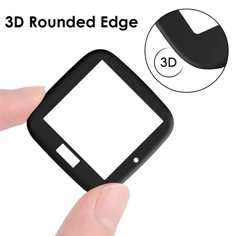 HAT PRINCE Full Size TPU Edge + PMMA Glass Screen Protector for Fitbit Versa (2018)