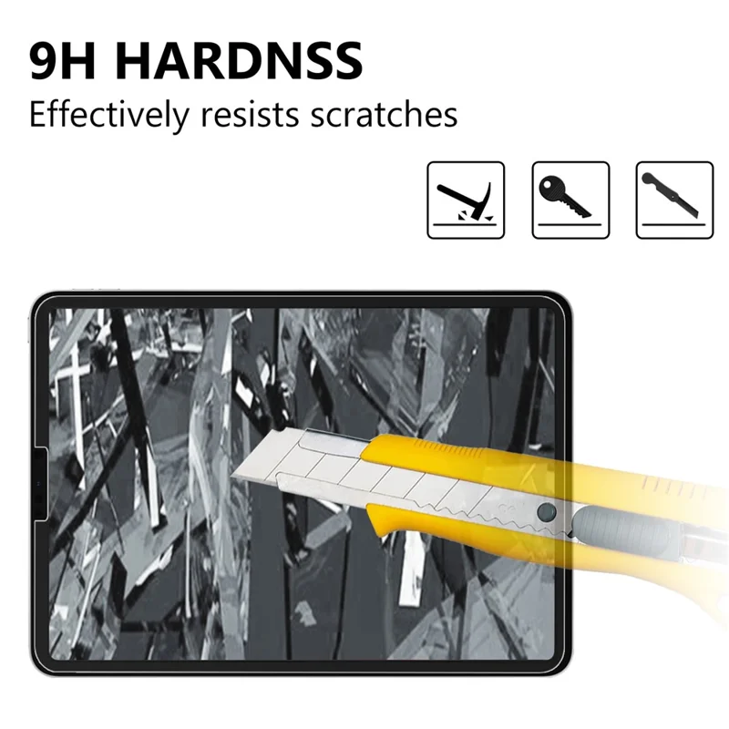 For iPad Pro 12.9 (2022)(2021)(2020)(2018) 9H 0.25mm Arc Edge Film Full Screen Coverage Tempered Glass Protector
