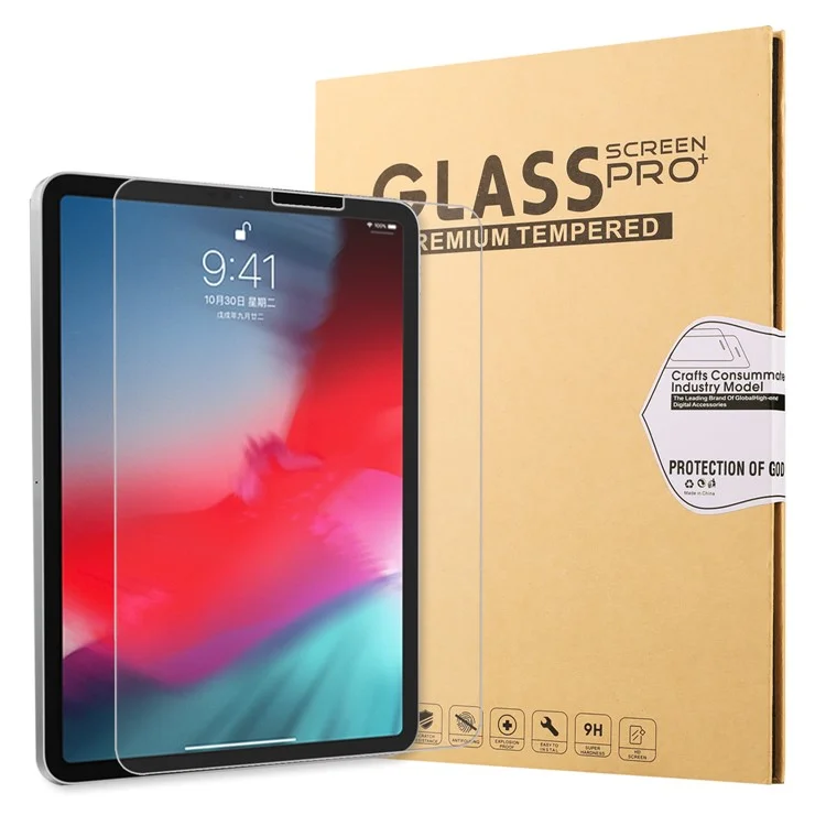 0,25 mm Arco de Borde 9H Cobertura total de la pantalla Película protectora de vidrio templado para iPad Air (2020) / Air (2022) / Pro 11 pulgadas (2018) 