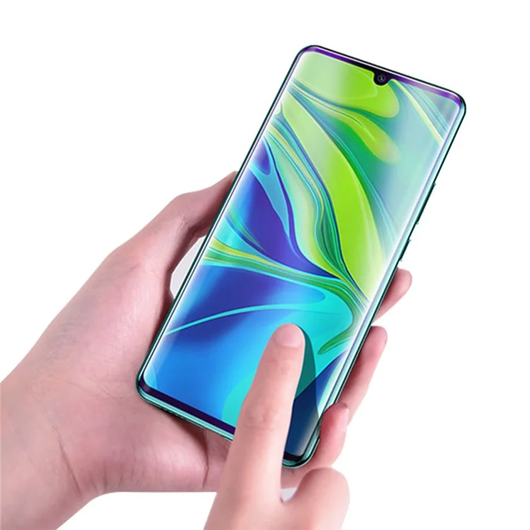 MOCOLO 3D Couverture Ention Curve [irradiation Lumière Uv] Protecteur D'écran en Verre Trempé Liquide UV Pour Xiaomi Mi Note 10 / Mi Cc9 Pro