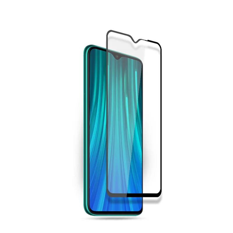 AMORUS Full Coverage Silk Printing Tempered Glass Screen Film for Xiaomi Redmi Note 8T