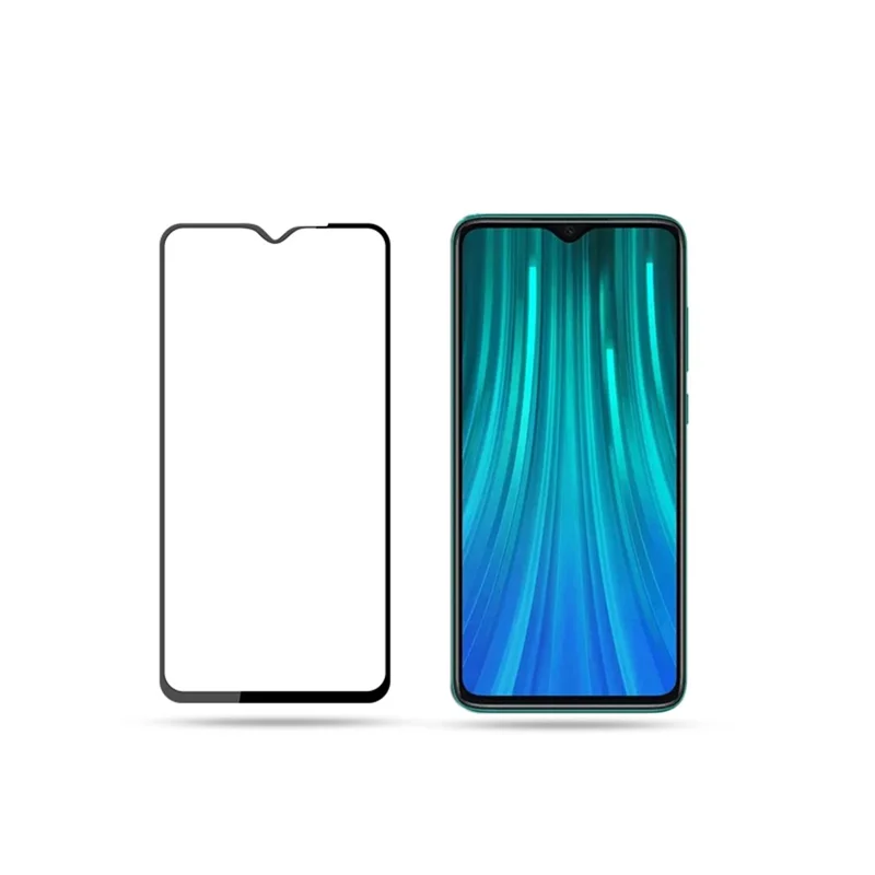 AMORUS Full Coverage Silk Printing Tempered Glass Screen Film for Xiaomi Redmi Note 8T
