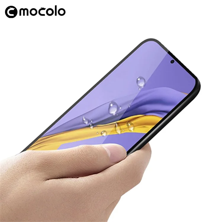 Protector de Pantalla de Impresión de Seda Mocolo Para Samsung Galaxy A71 SM-A715, Película de Doble Defensa de Vidrio Templado Hd, Cobertura Completa de Pegamento Completo Resistente a Las Burbujas