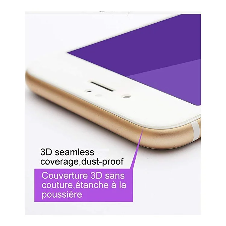 AMORUS for iPhone 6s 6 3D Plating Anti-blue-ray Tempered Glass Screen Protector Full Cover - Black