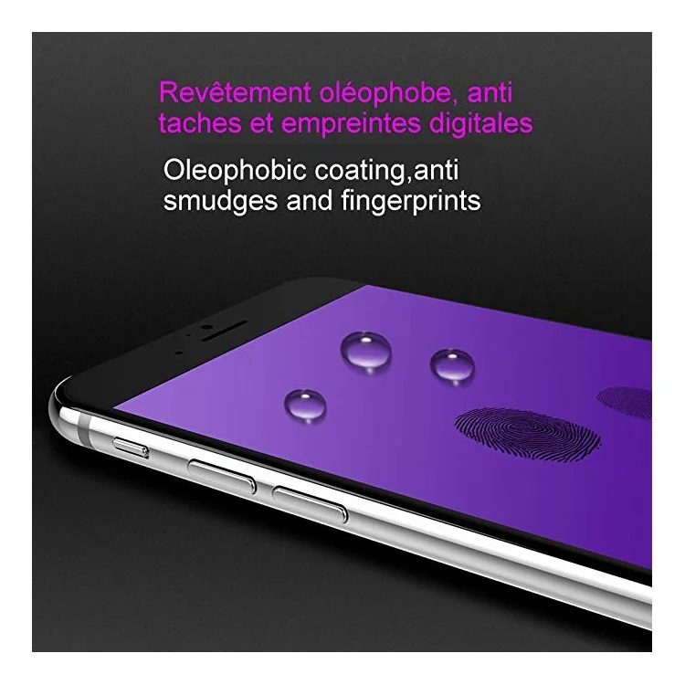AMORUS for iPhone 6s 6 3D Plating Anti-blue-ray Tempered Glass Screen Protector Full Cover - Black