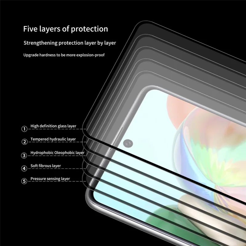 ENKAY HAT PRINCE Full Glue Full Coverage 0.26mm 9H 2.5D Tempered Glass Screen Protector Film for Samsung Galaxy A71