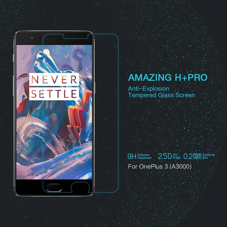 NILLKIN Amazing H+PRO for OnePlus 3T / 3 Tempered Glass Screen Protector Nanometer Anti-Explosion