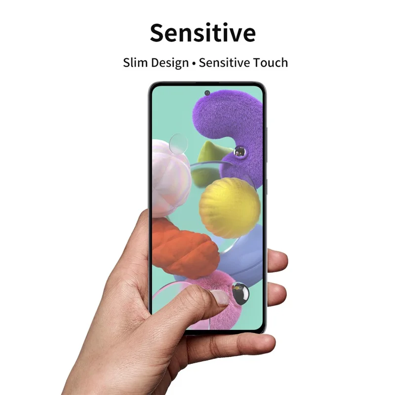 ENKAY HAT PRINCE fuld limning fuld størrelse 0,26 mm 9H 2,5D hakket glas skærmværn til Samsung Galaxy A51
