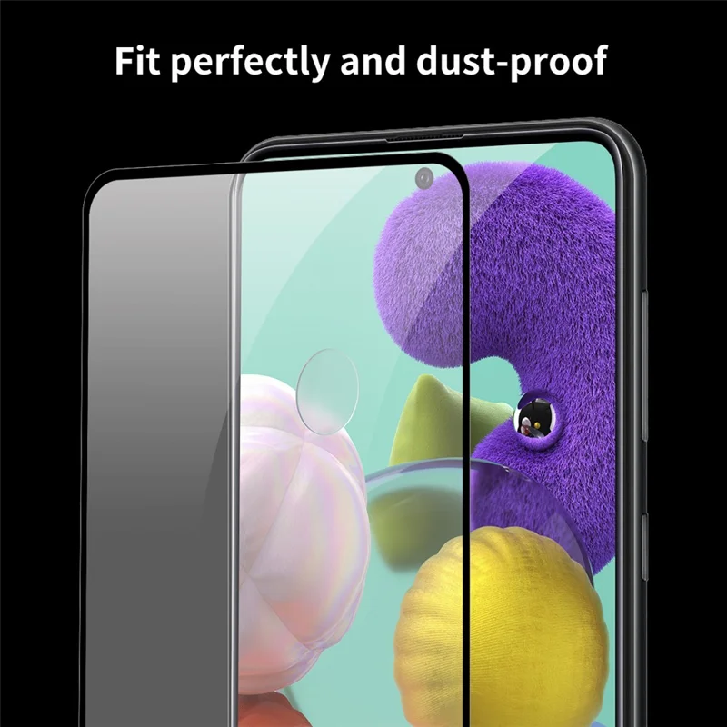 ENKAY HAT PRINCE fuld limning fuld størrelse 0,26 mm 9H 2,5D hakket glas skærmværn til Samsung Galaxy A51