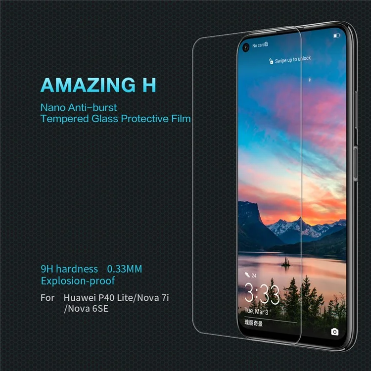 NILLKIN Amazing H Protecteur d'écran en verre trempé pour Huawei P40 Lite/Nova 7i/Nova 6 SE