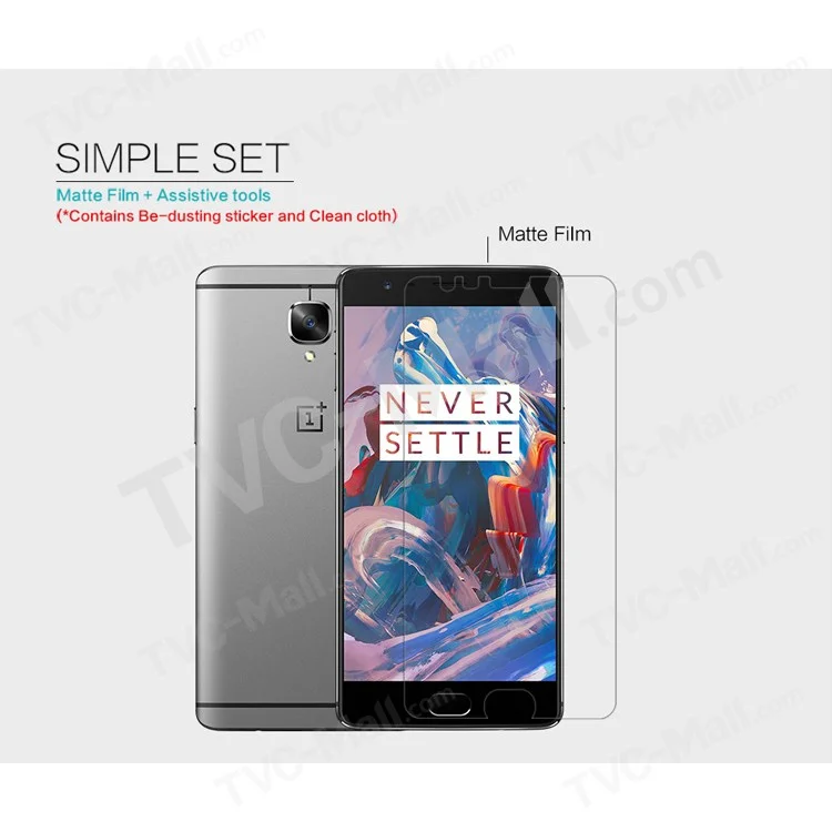 Nillkin Per OnePlus 3 A3000 / Pellicola Proteggi Schermo Antigraffio A 3t Opaco