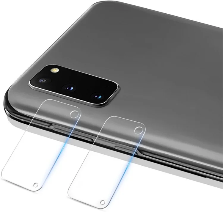 IMAK 2 unidades/paquete Película protectora de vidrio templado de alta definición para la lente de la cámara de Samsung Galaxy S20 5G