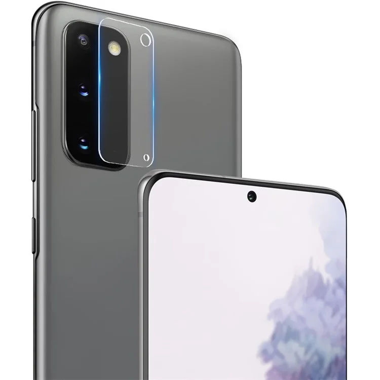 IMAK 2 unidades/paquete Película protectora de vidrio templado de alta definición para la lente de la cámara de Samsung Galaxy S20 5G