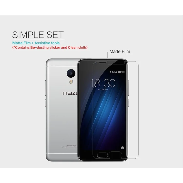 NILLKIN Screen Protector Guard Film for Meizu m3s Scratch-resistant