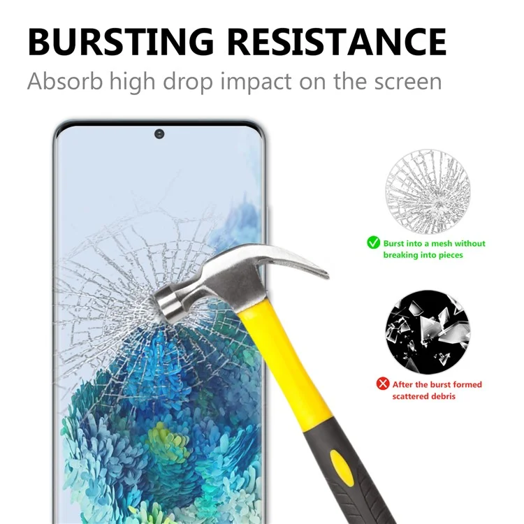 Película Protectora De Pantalla Completa De Vidrio De Vidrio Moderado Ultra Claro Para Samsung Galaxy S20 Plus