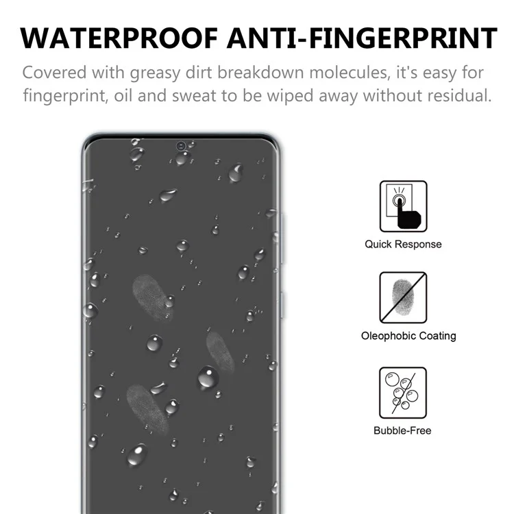 Película Protectora De Pantalla Completa De Vidrio De Vidrio Moderado Ultra Claro Para Samsung Galaxy S20 Plus