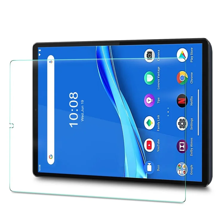 2,5D-Bogenränder, 9 Härte, gehärtetes Glasschutzfolie für Lenovo M10 Plus 10,3 Zoll/Tab K10, ultraklar, transparent, volle Größe Displayschutz