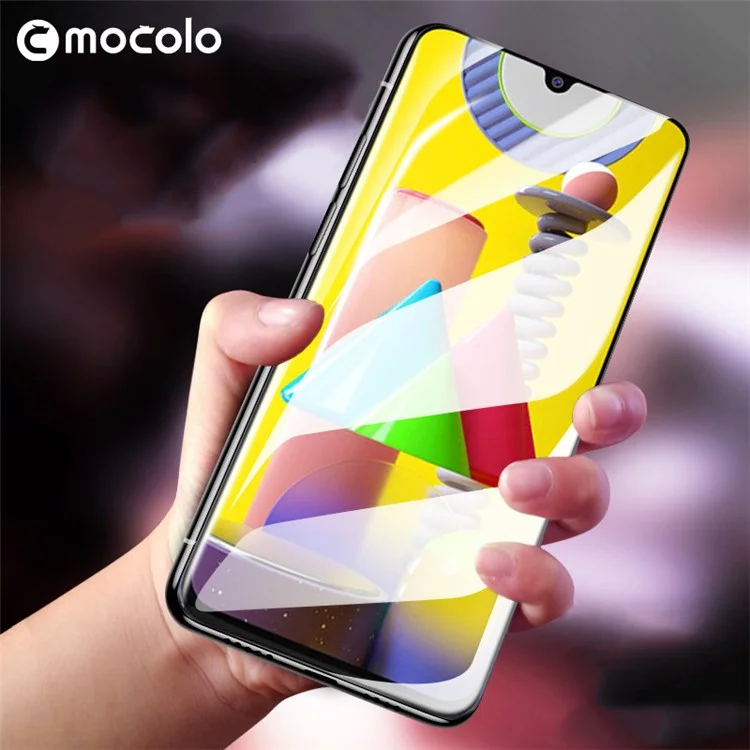 MOCOLO Impression Soie HD Verre Trempé Colle Totale Couverture Écran Film pour Samsung Galaxy A20/A30/A50/M30/M30s/A30s/M31/M21