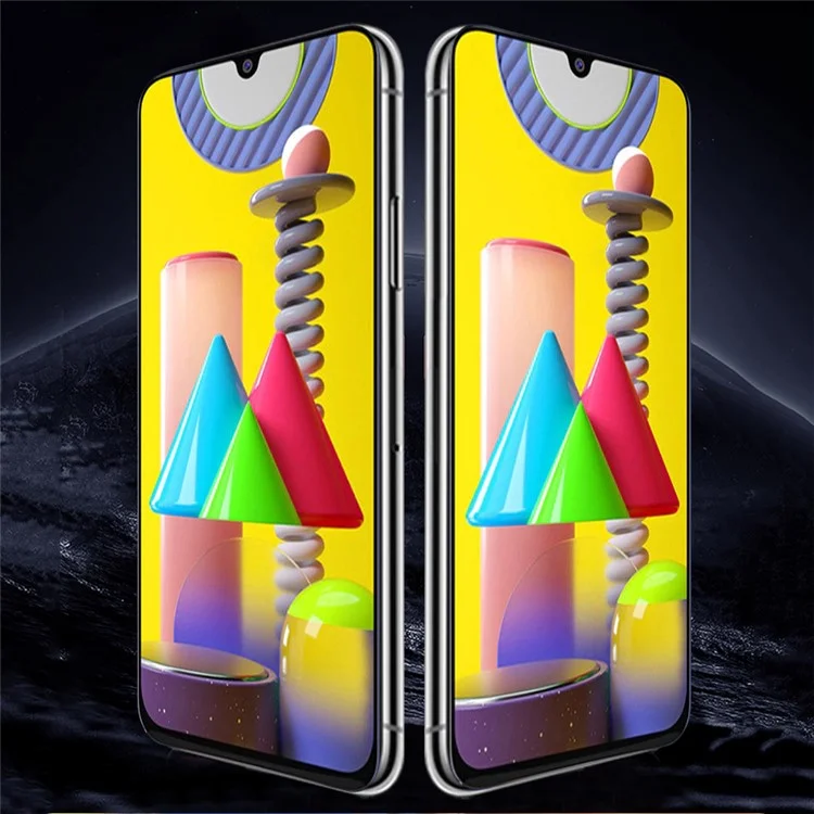MOCOLO Impression Soie HD Verre Trempé Colle Totale Couverture Écran Film pour Samsung Galaxy A20/A30/A50/M30/M30s/A30s/M31/M21
