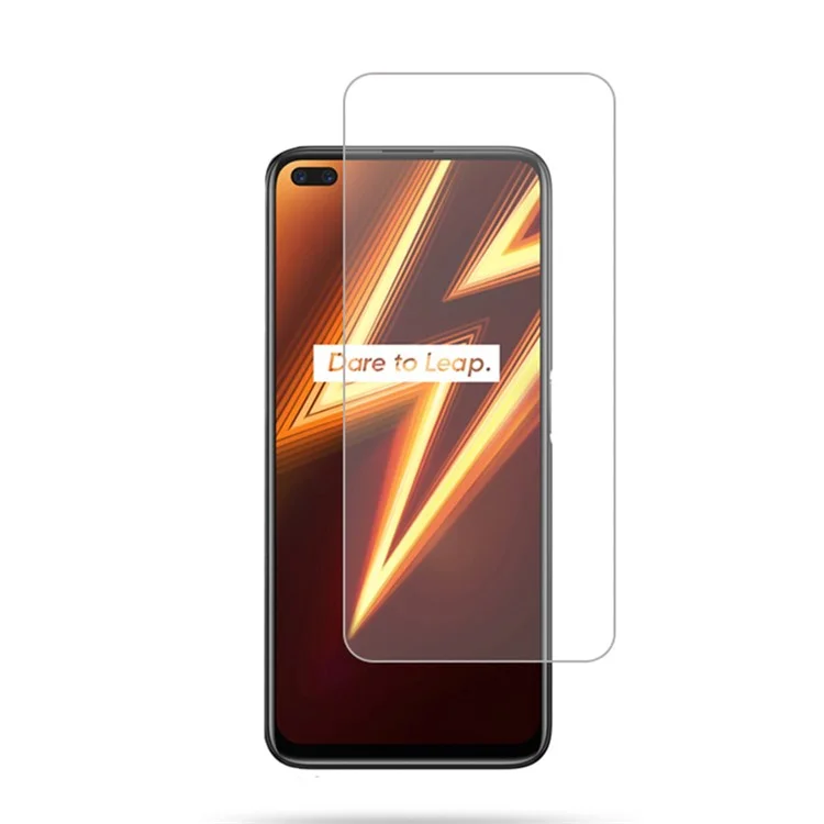 Para Realme 6 Pro 0.3mm Bordas em Arco Película Protetora de Vidro Temperado