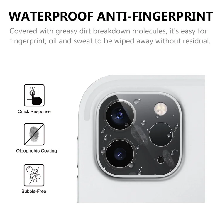 Anti-Explosion 9H AGC Gehärtetes Glas Kameraobjektivschutzfolie für iPad Pro 11-Zoll (2021)(2020)