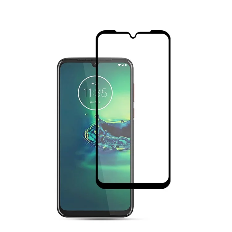 MOCOLO Silk Printing Anti-explosion Tempered Glass Full Size Screen Film [Full Glue] per Motorola Moto G8 Plus