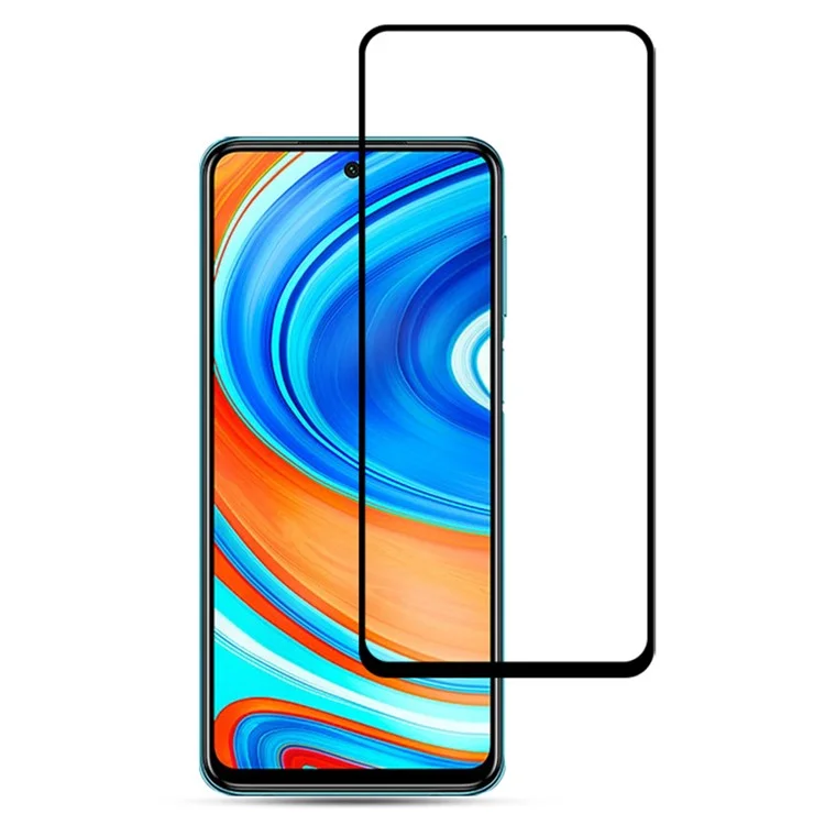 Amorus [colla Completa] Stampa Di Seta Vetro Temperato Protezione A Schermo Intero Anti-esplosione Per Xiaomi Redmi Nota 9 Pro Max / Redmi Nota 9 PRO / Redmi Nota 9s