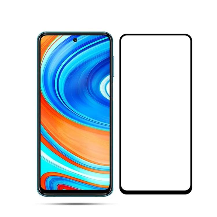 AMORUS [Full Glue] Silk Printing Tempered Glass Full Screen Protector Anti-explosion for Xiaomi Redmi Note 9 Pro Max / Redmi Note 9 Pro / Redmi Note 9S