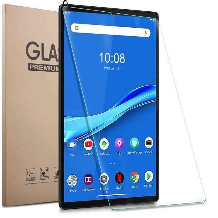 Anti-explosion Anti-scratch Dustproof Straight Edge 9H Tempered Glass Screen Protector Film for Lenovo Tab M10 Plus/Tab K10