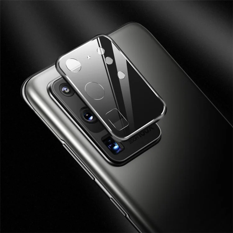 Protector de anillo de lente de cámara de metal + vidrio templado para Samsung Galaxy S20 Ultra