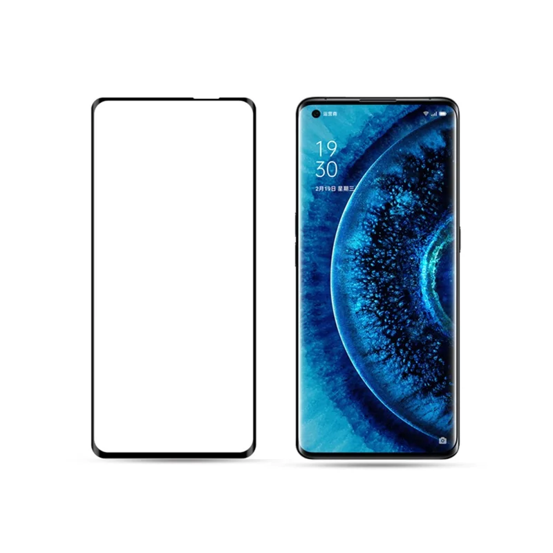 AMORUS Full Coverage 3D Curved Tempered Glass Screen Film [Full Glue] för OPPO Find X2 / X2 Pro