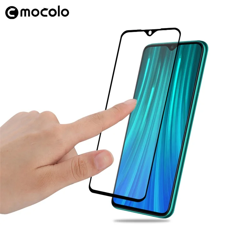 MOCOLO 3D Curved Full Screen Tempered Glass Protector Film for Xiaomi Redmi Note 8 Pro - Negro