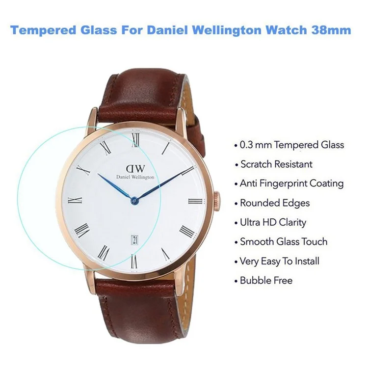 0.3mm Tempered Glass Screen Protective Film for Daniel Wellington Watch (DW 38mm)