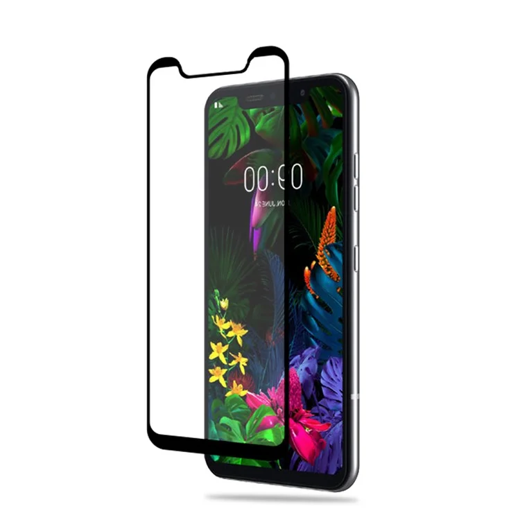 AMORUS Silk Printing Anti-explosion Full Glue Tempered Glass Full Screen Film for LG G8s ThinQ