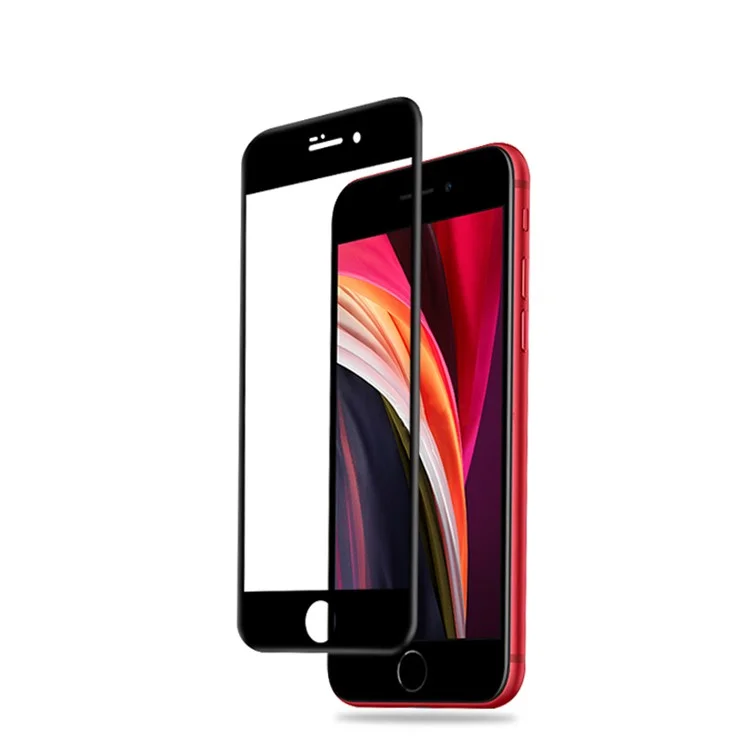 AMORUS Protecteur d'écran en verre trempé 3D à couverture complète et à colle complète pour iPhone SE (2ème génération) 2020 / 8 / 7