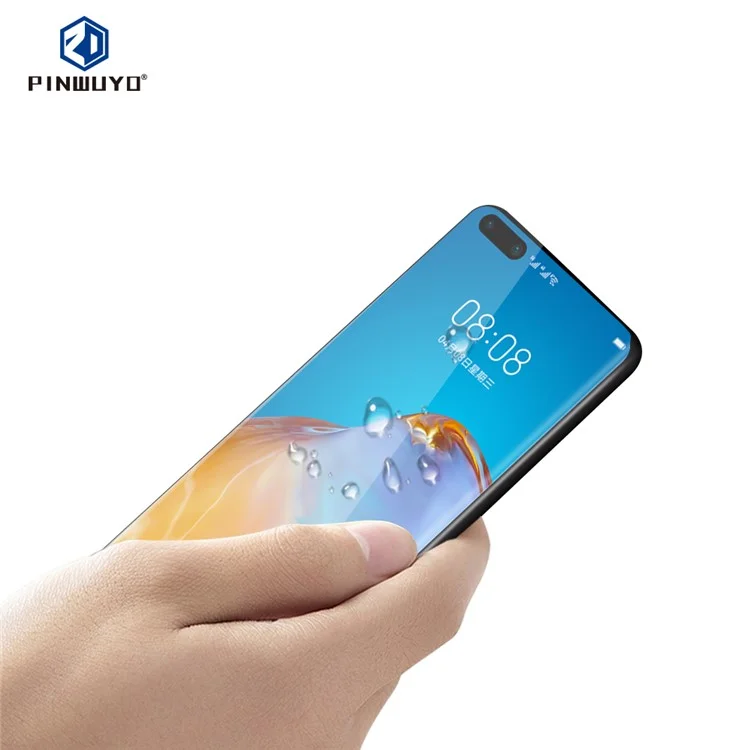 PINWUYO Hot Bending 3D Full Coverage Tempered Glass Anti-Explosion Film for Huawei P40 Pro / P40 Pro+