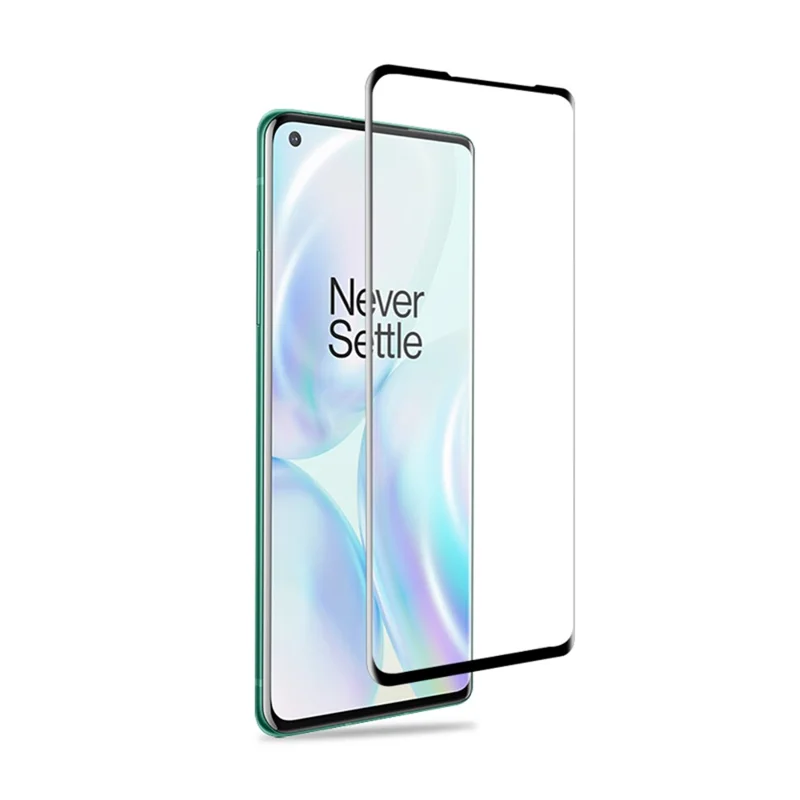MOCOLO 3D Curved Full Coverage Tempered Glass Screen Protector for OnePlus 8 Full Glue - Black