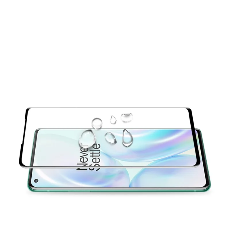 MOCOLO 3D Curved Full Coverage Tempered Glass Screen Protector for OnePlus 8 Full Glue - Black