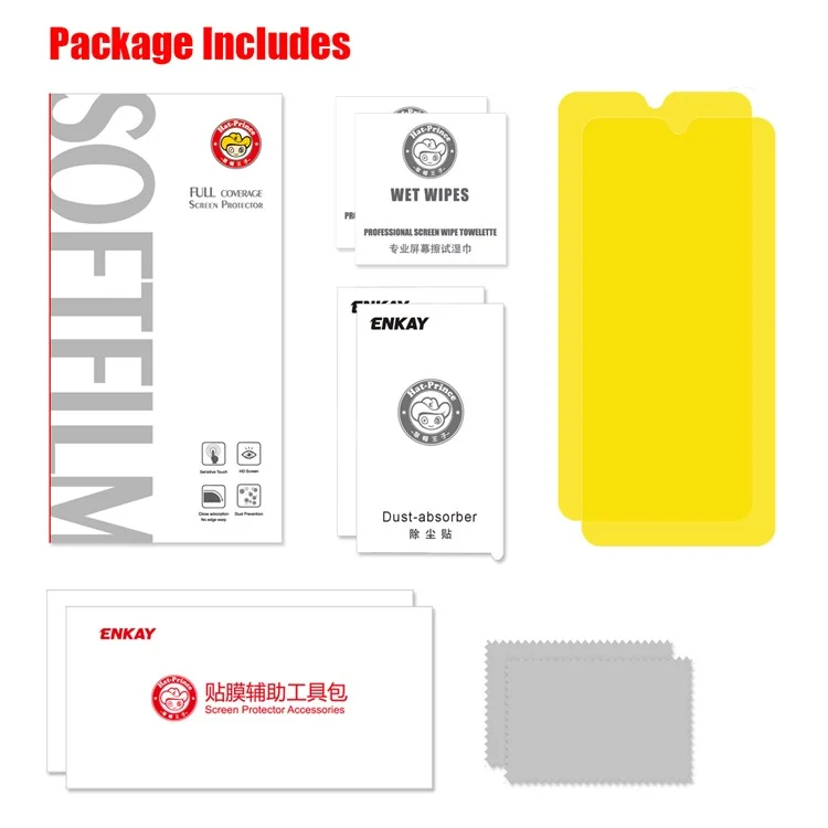 2Pcs ENKAY HAT PRINCE Hydrogel Film Soft 3D Full Size Screen Protector Guard Film for Samsung Galaxy S20 Plus
