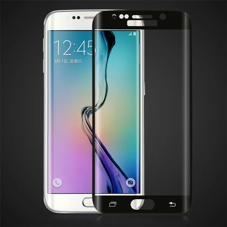 HAT PRINCE 3D Curved Tempered Glass Screen Film for Samsung Galaxy S6 Edge Plus G928 - Black