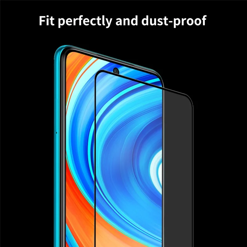 ENKAY HAT PRINCE 2Pcs/Set Full Glue 0.26mm 9H 2.5D Tempered Glass Full Screen Protector Cover for Xiaomi Redmi Note 9
