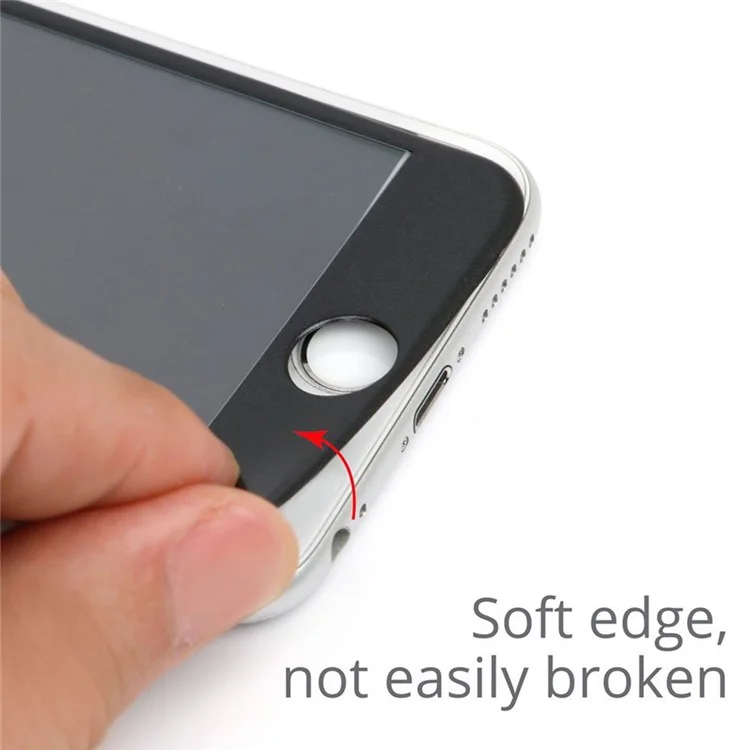 HAT PRINCE 3D 0.33mm Top-grade Carbon Fiber Tempered Glass Screen Protector Full Coverage for iPhone 6s 6 - Black
